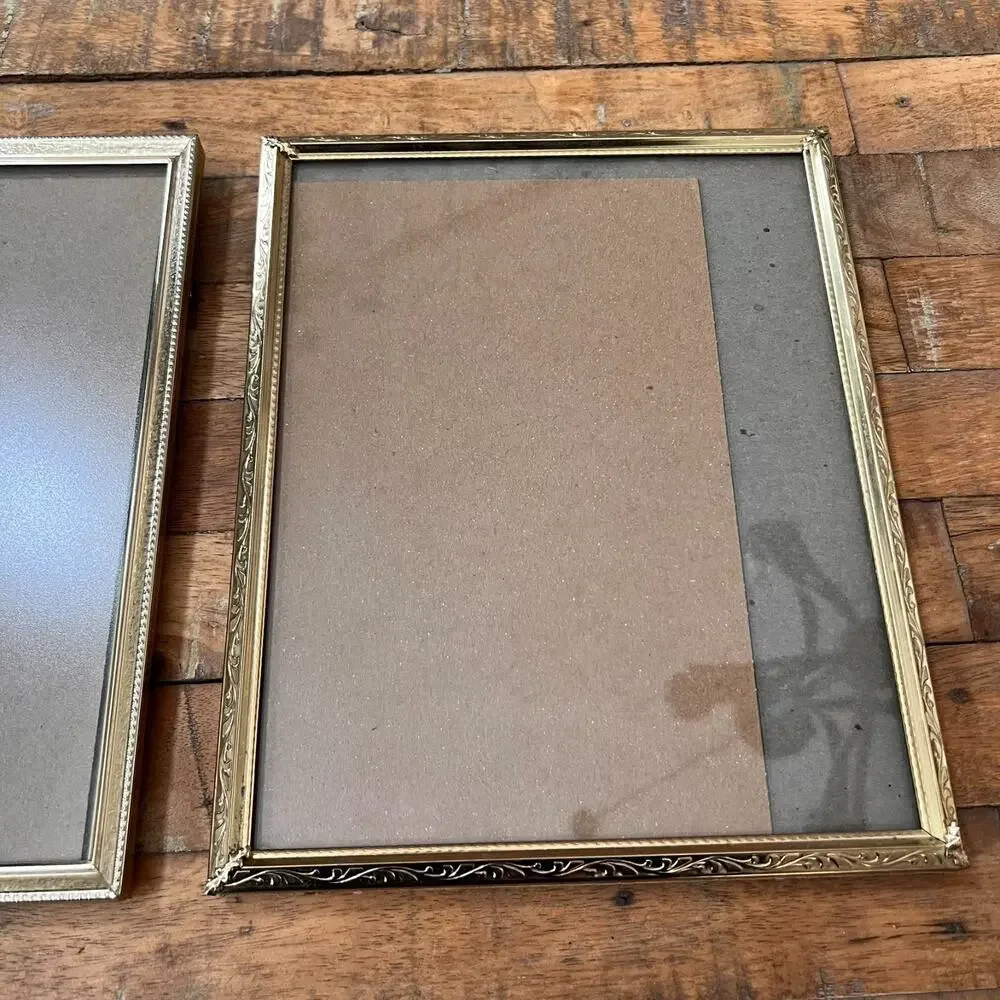 Intercraft Picture Frames Set of 2 Metal Ornate Gold Filigree Design Art 9